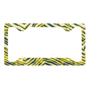 Sabres Zebra Metal license plate frame