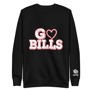 Go Bills Heart Unisex Premium Sweatshirt