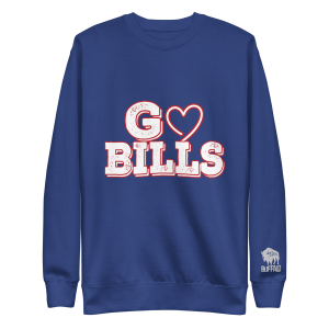 Go Bills Heart Unisex Premium Sweatshirt